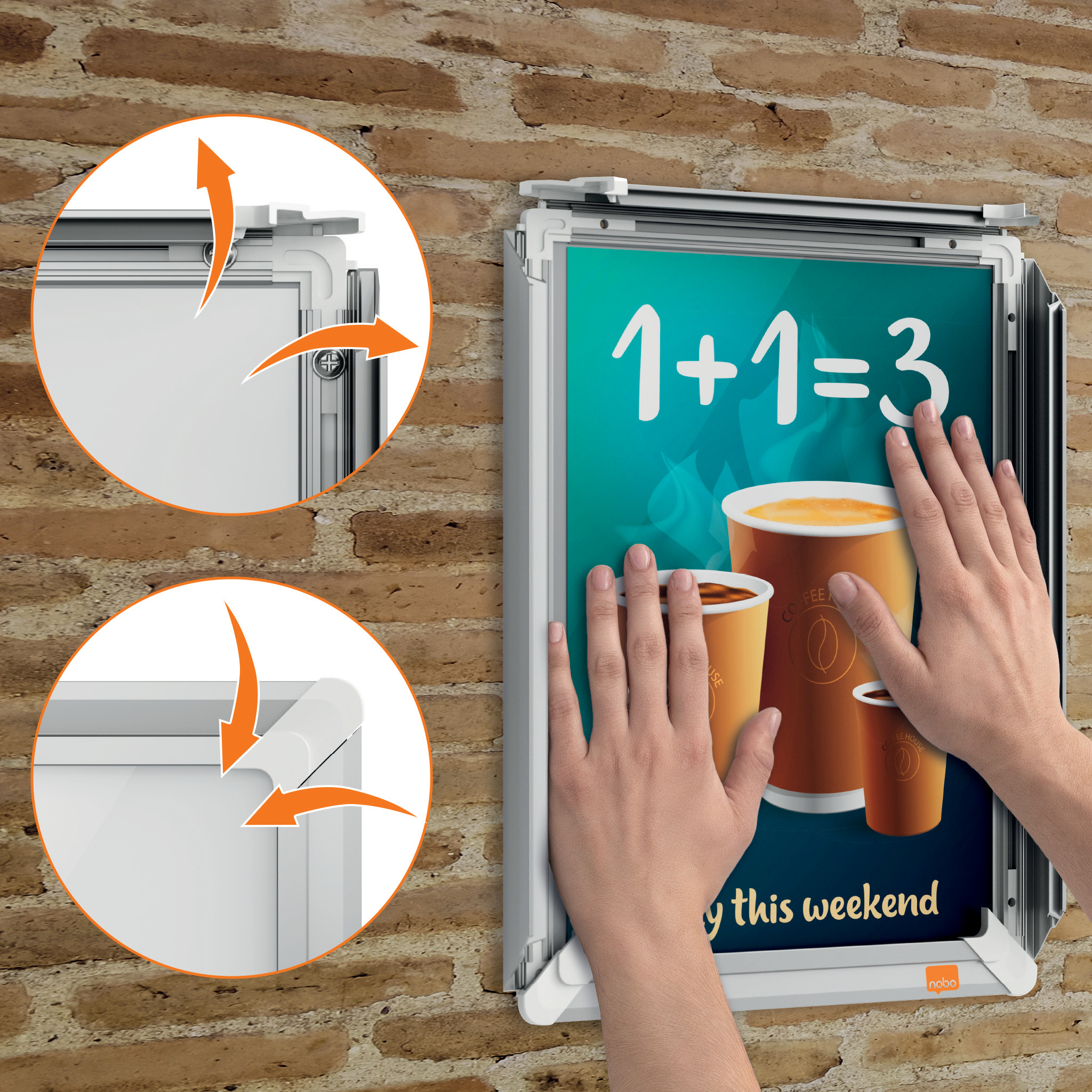 Plakatramme Premium Plus A4 Aluminium