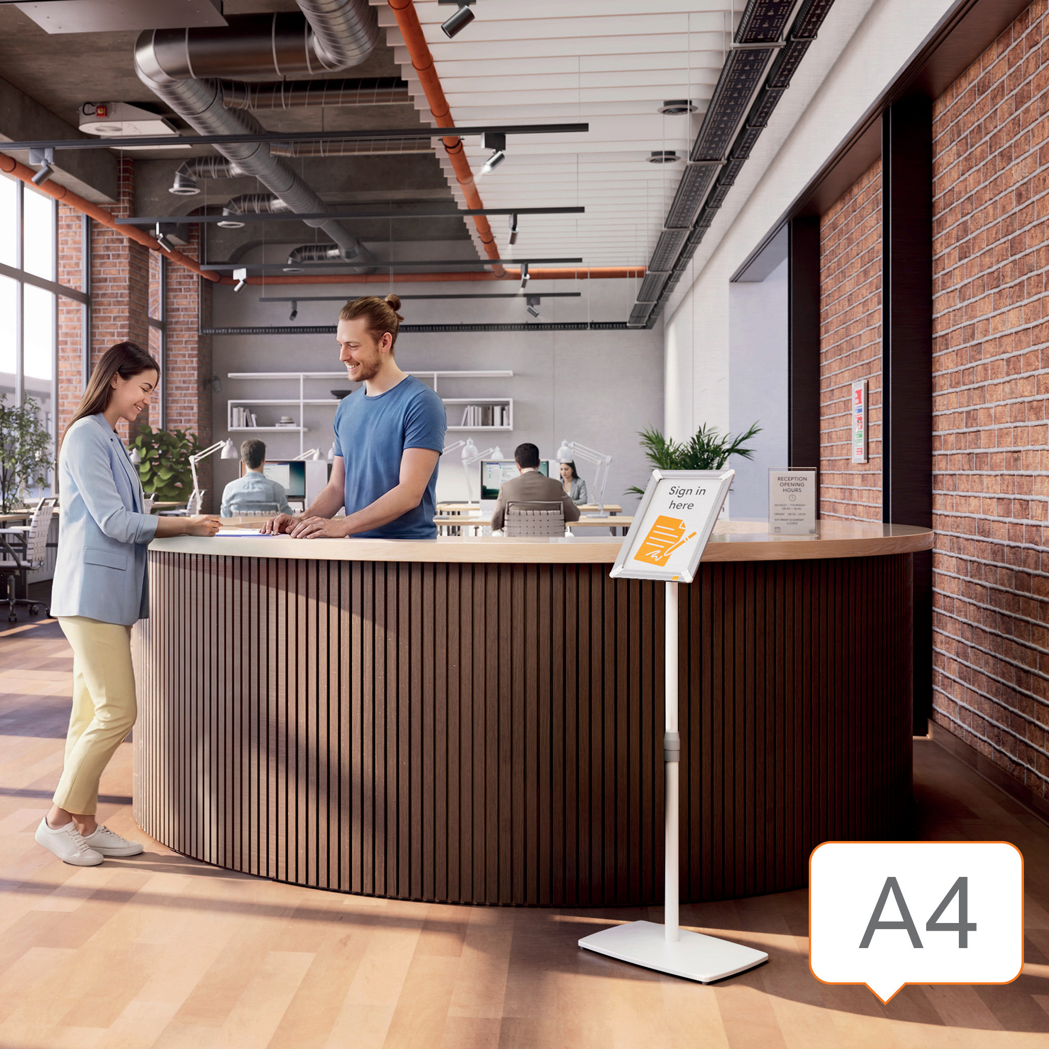 Plakatramme p stativ Premium Plus A3