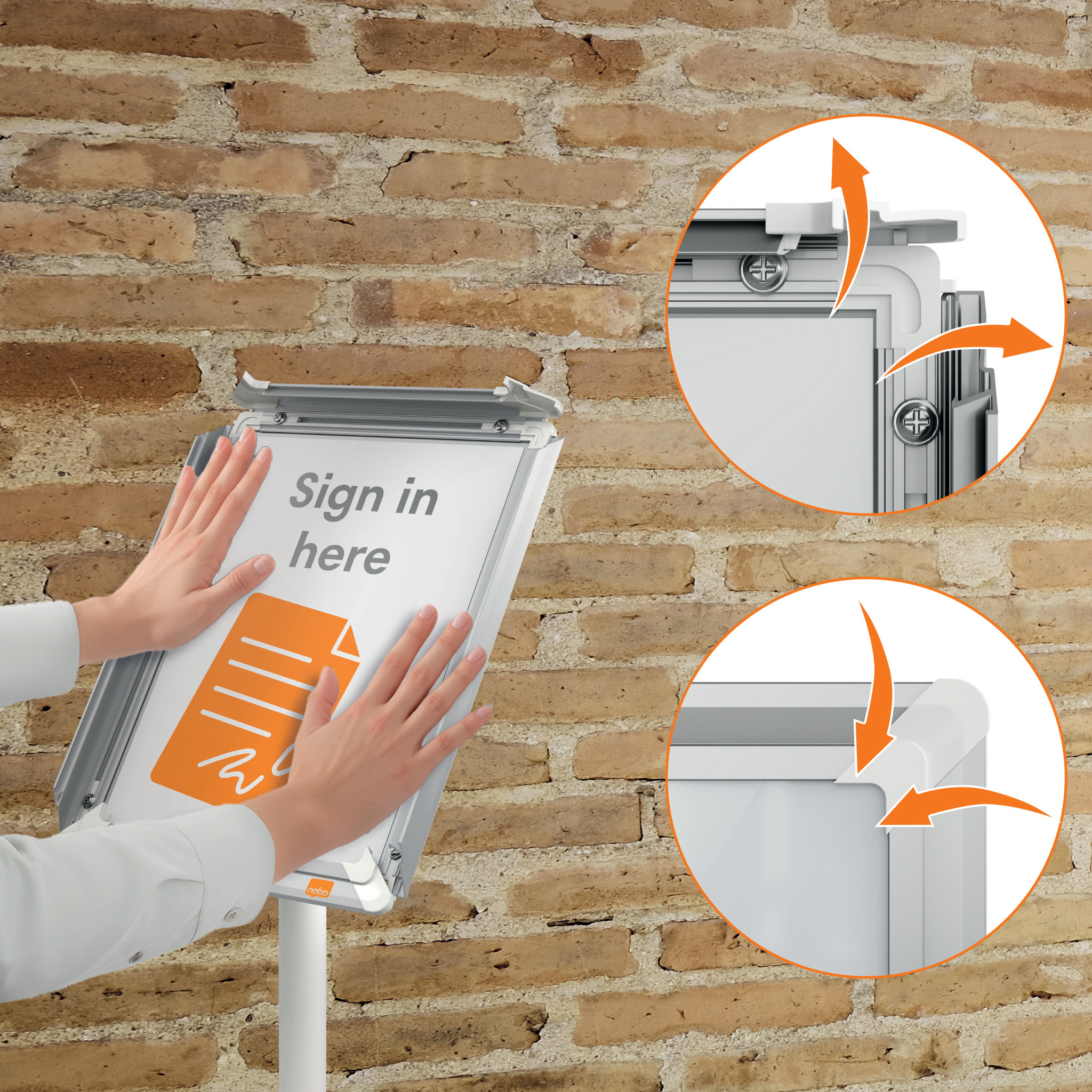 Plakatramme p stativ Premium Plus A3