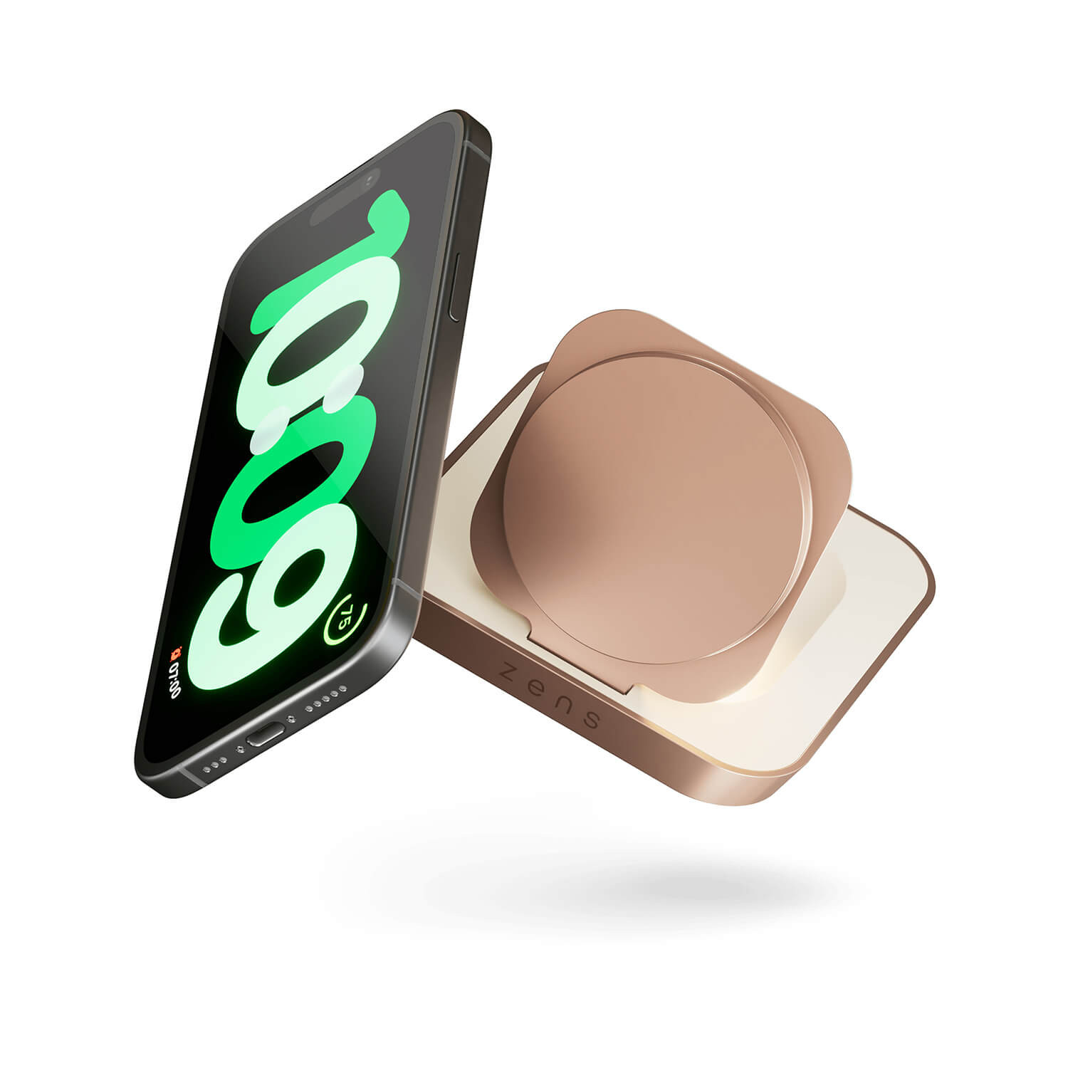 ZENS Wireless Charger Nightstand Qi 15W Copper