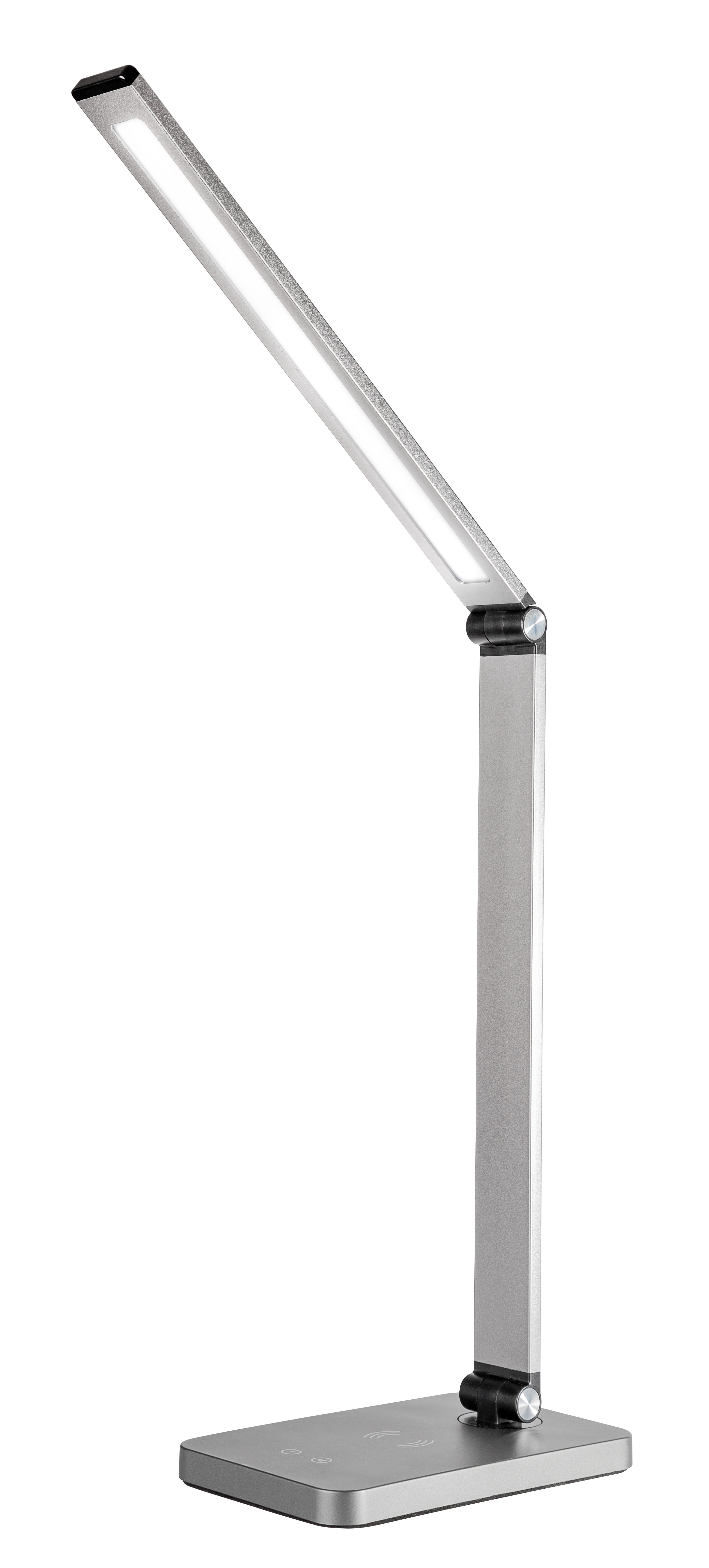 BildePLATINET Skrivebordslampe 10W, aluminium, trdls lading, s