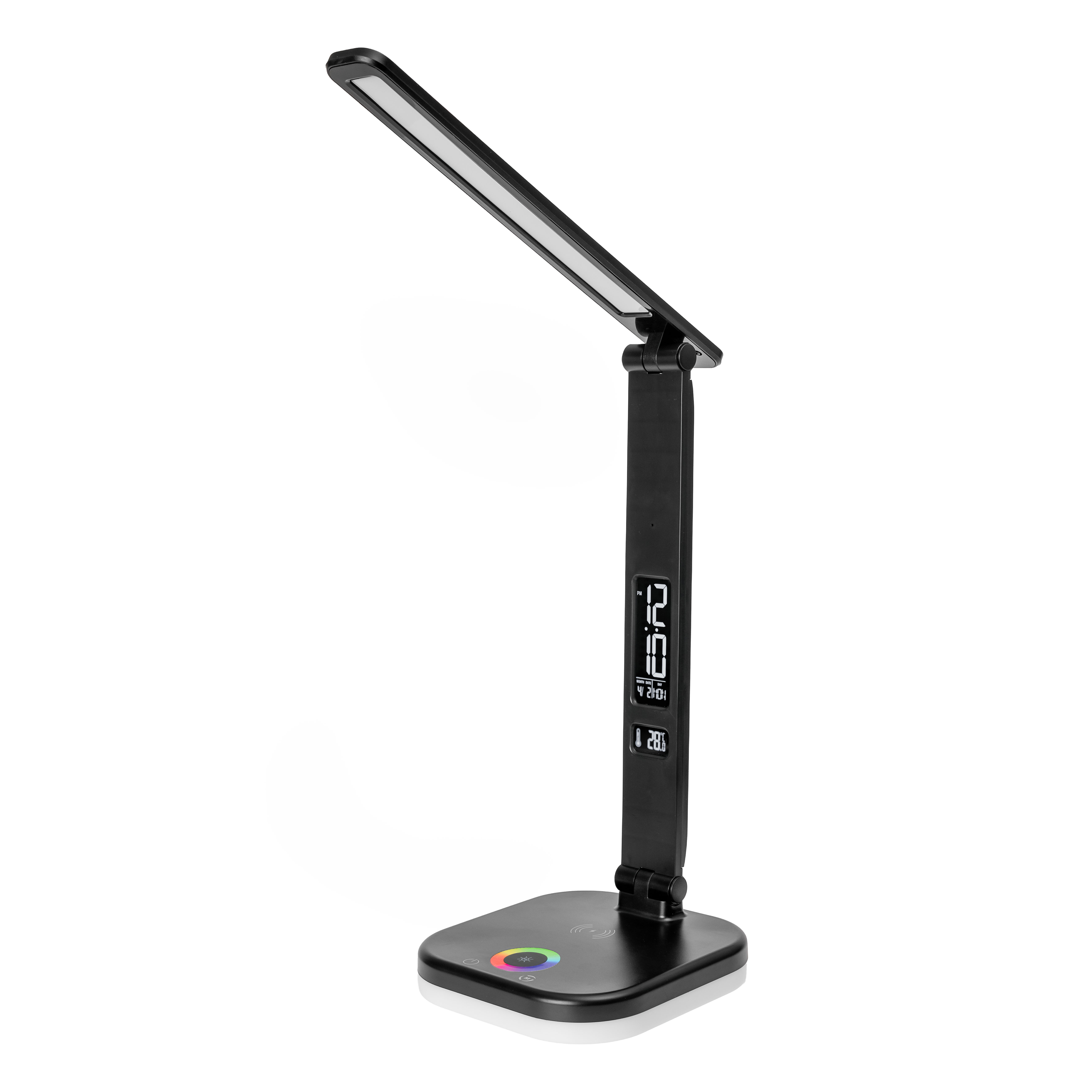 PLATINET Skrivebordslampe LED RGB med trdls lading, svart