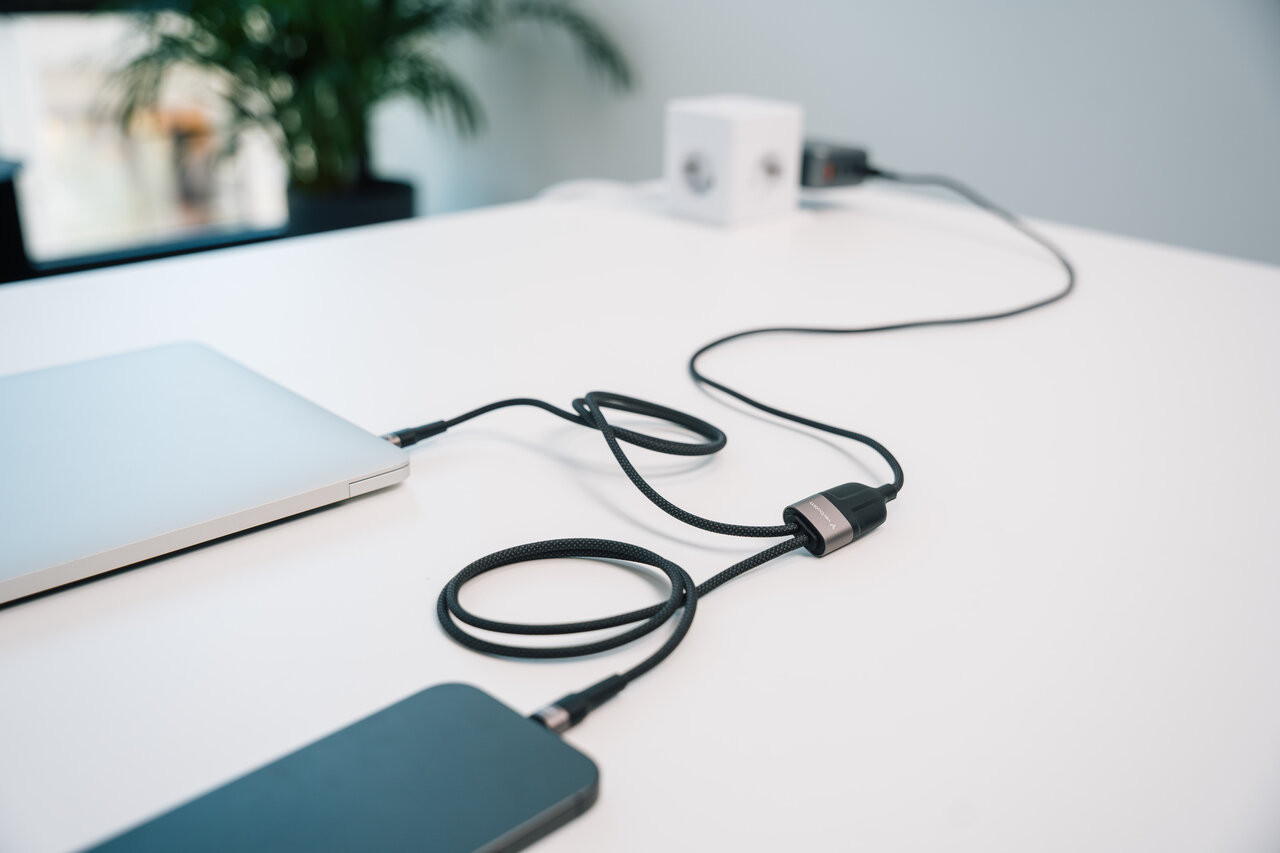 Verbatim Sync&Charge USB-C to Dual cable 100W 150cm grey