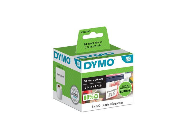 BildeDymo Universaletiketter 54x70 Permanent hvite (320)