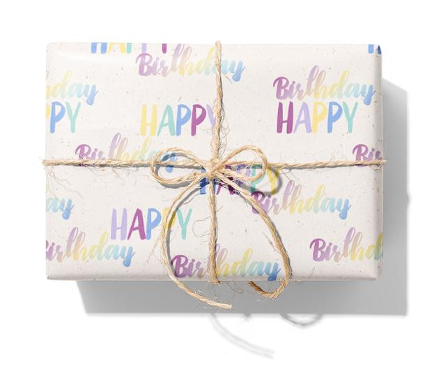 Gavepapir 70Cmx10M Happy Birthday