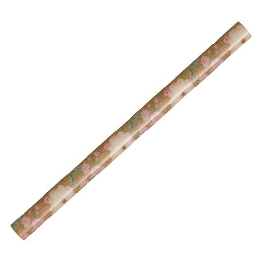 BildeGavepapir 70Cmx10M Kraft Fiore Blomstret