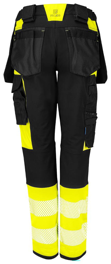 Bukse Projob 6543 Dame C48 Hivis Gul/Sor