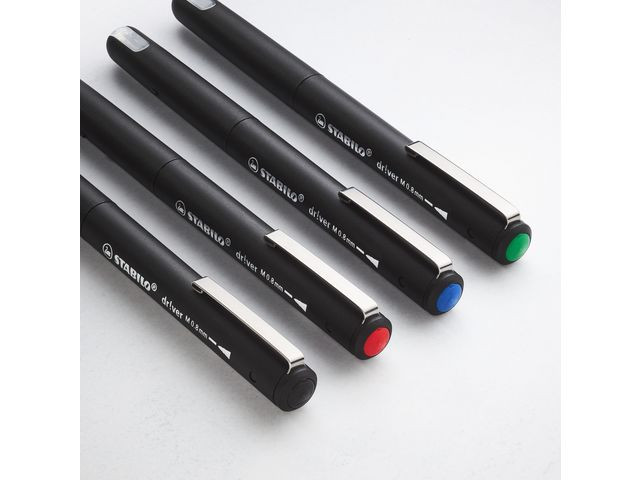 Fiberpenn Stabilo Dr!Ver 0,8Mm Ass (4 stk)