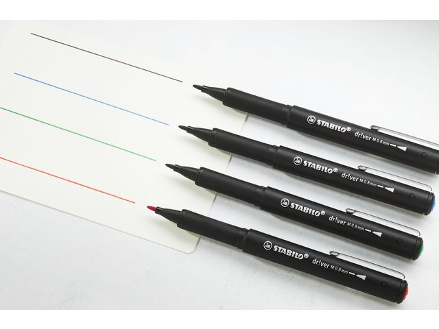 Fiberpenn Stabilo Dr!Ver 0,8Mm Ass (4 stk)