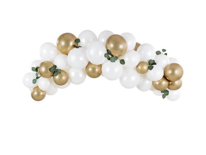 BildeBallongbue 200Cm 60Stk Hvit/Gull