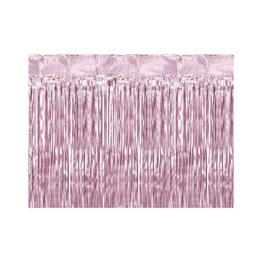 BildeGlittergardin 90X250Cm Metallic Rosa