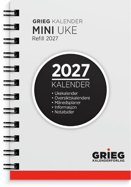 BildeLommekalender Grieg Mini 2027 Refill