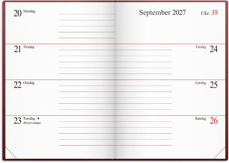 Lommekalender Grieg Mini 2027 Plast Burg