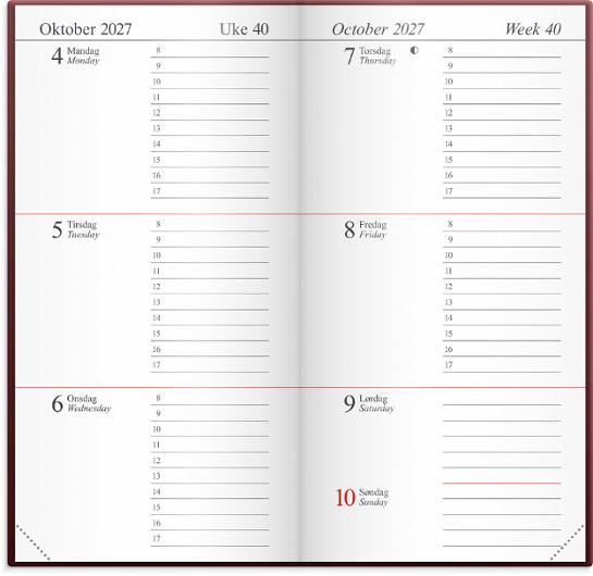 Lommekalender Grieg Memo 2027 Plast Burg