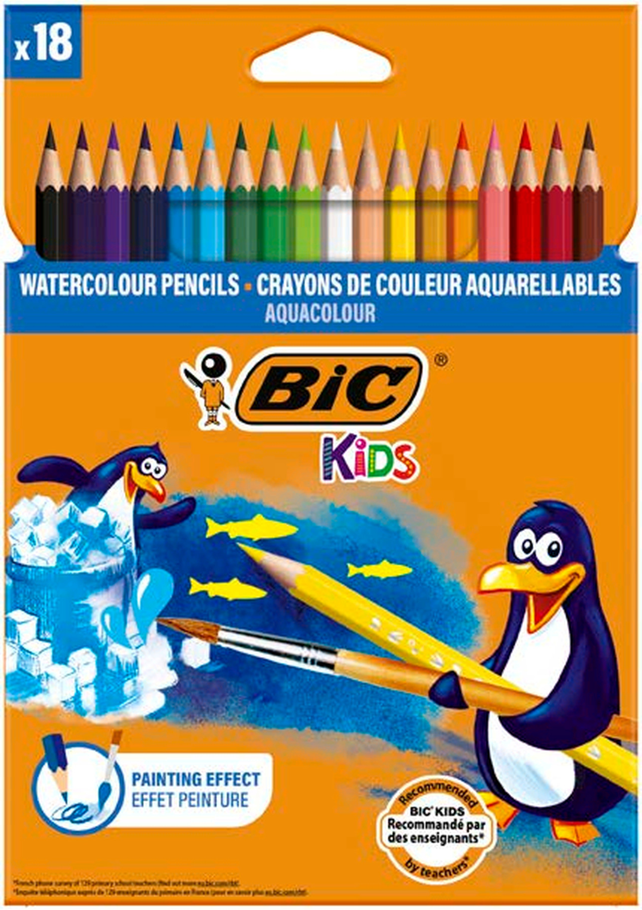 BildeBIC Kids Aquacolour fargeblyanter 18 stk.