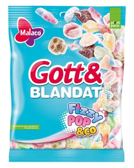 BildeGodteri Malaco G&B Fizzy Pop 480G