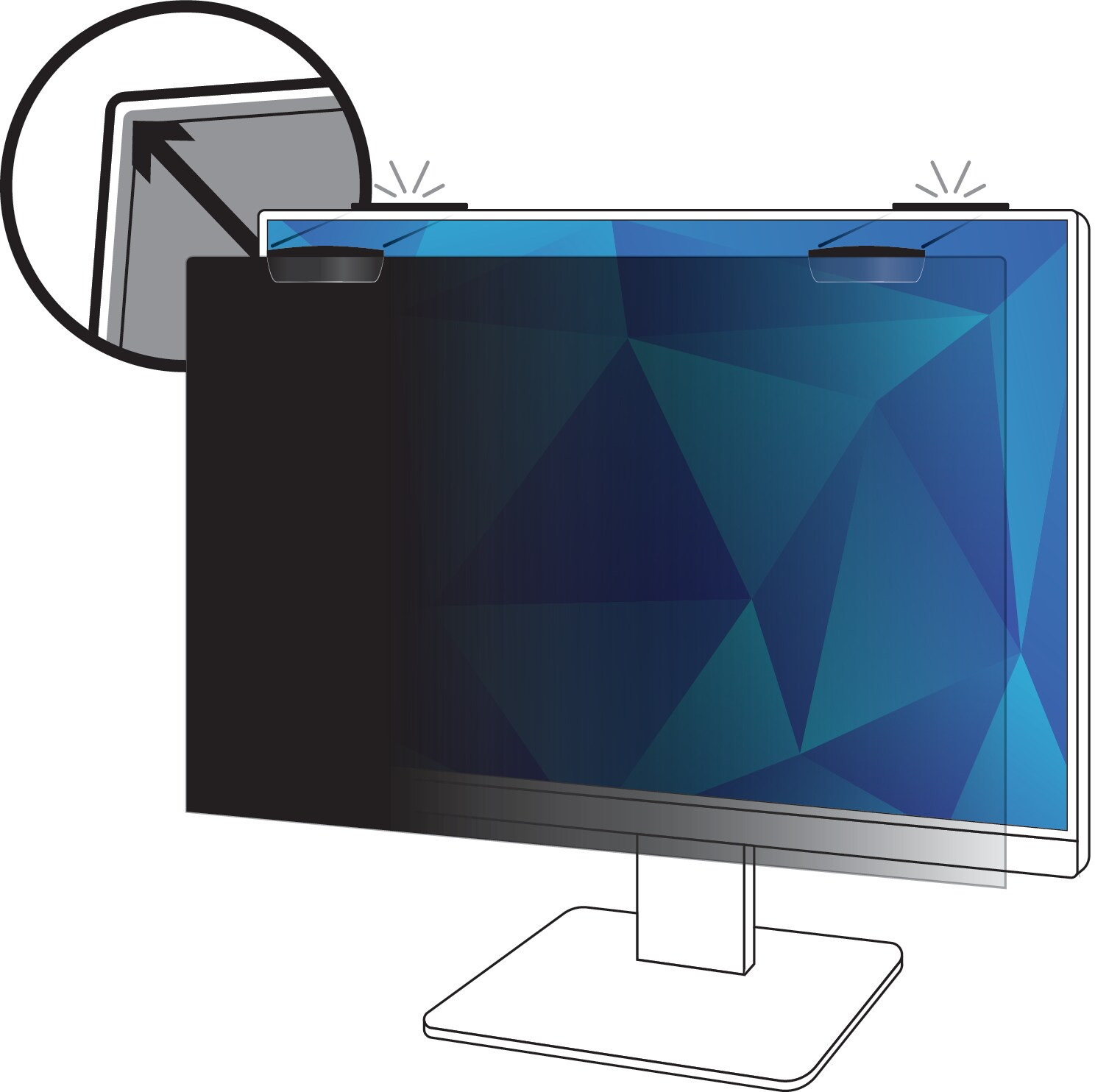 Bilde3M Privacy Filter Apple iMac 24'', COMPLY Magnetic Attach (1
