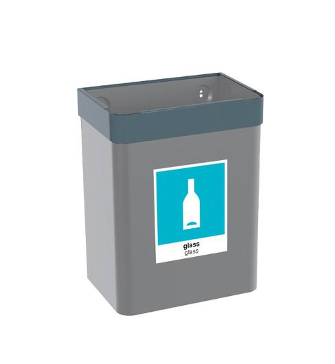 BildeAvfallsbeholder Urbanus 25L Glass