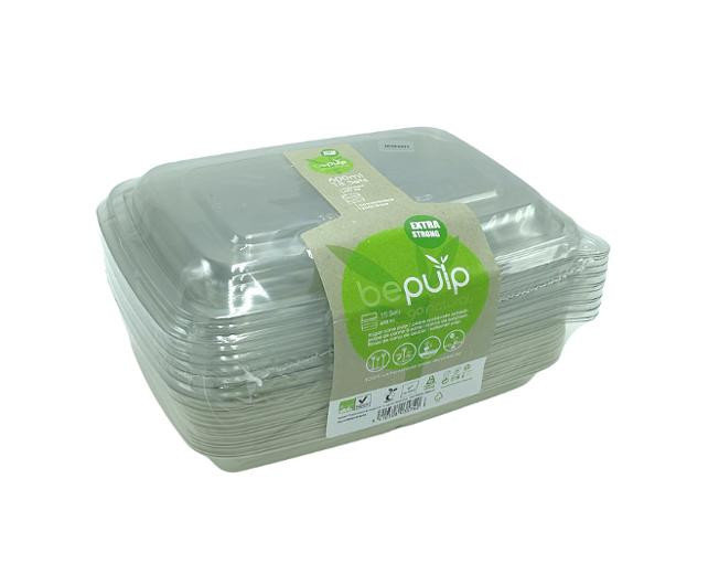 BildeMikrobeger Bagasse M/Lokk 600Ml (15 stk)