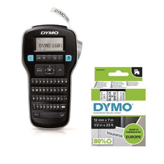 BildeDymo LabelManager 160 valuepack + 3x12mm tape