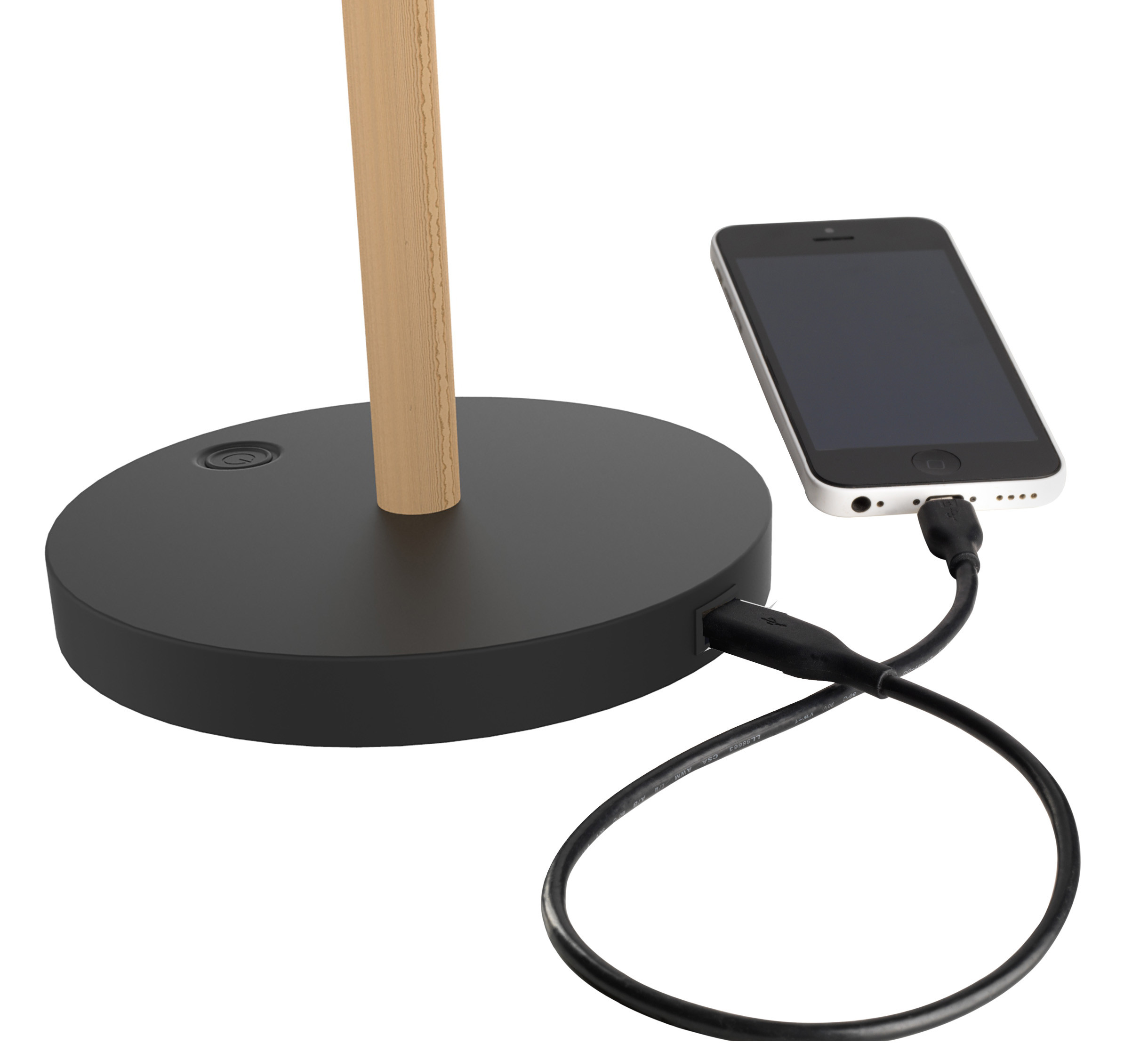 Lampe Vicky LED svart/tre