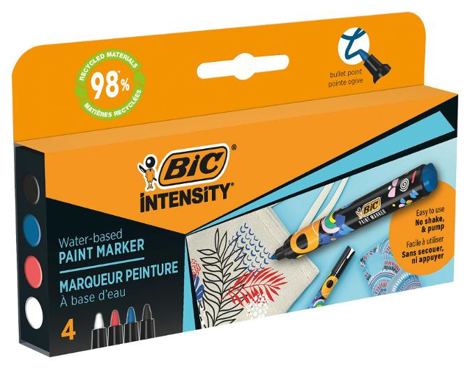 BildePaintmarker Bic Intensity M Ass (4 stk)