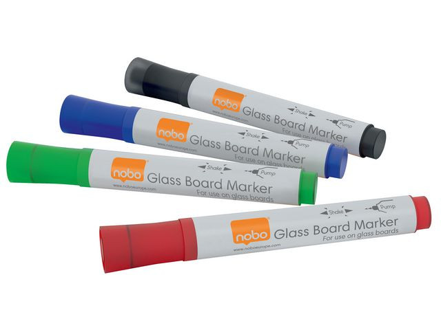 BildeWhiteboardpenn Glass Nobo Assortert (4)