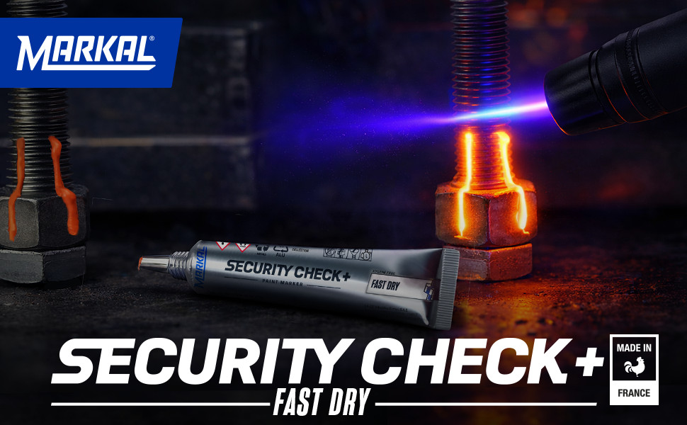 Security Check+ UV fast dry paint marker red