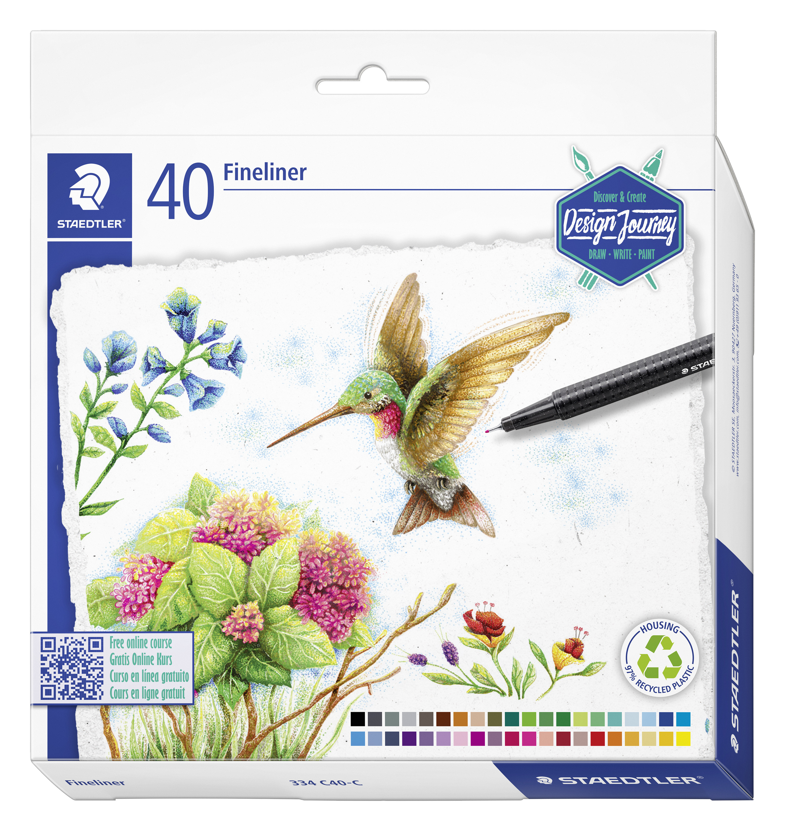 STAEDTLER Fineliner Triplus 0,3mm ass (40)