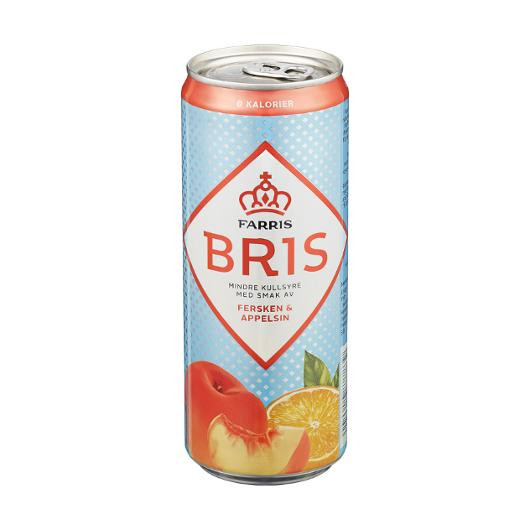 BildeMineralvann Bris Fersken Appelsin 0,33L (20 stk)