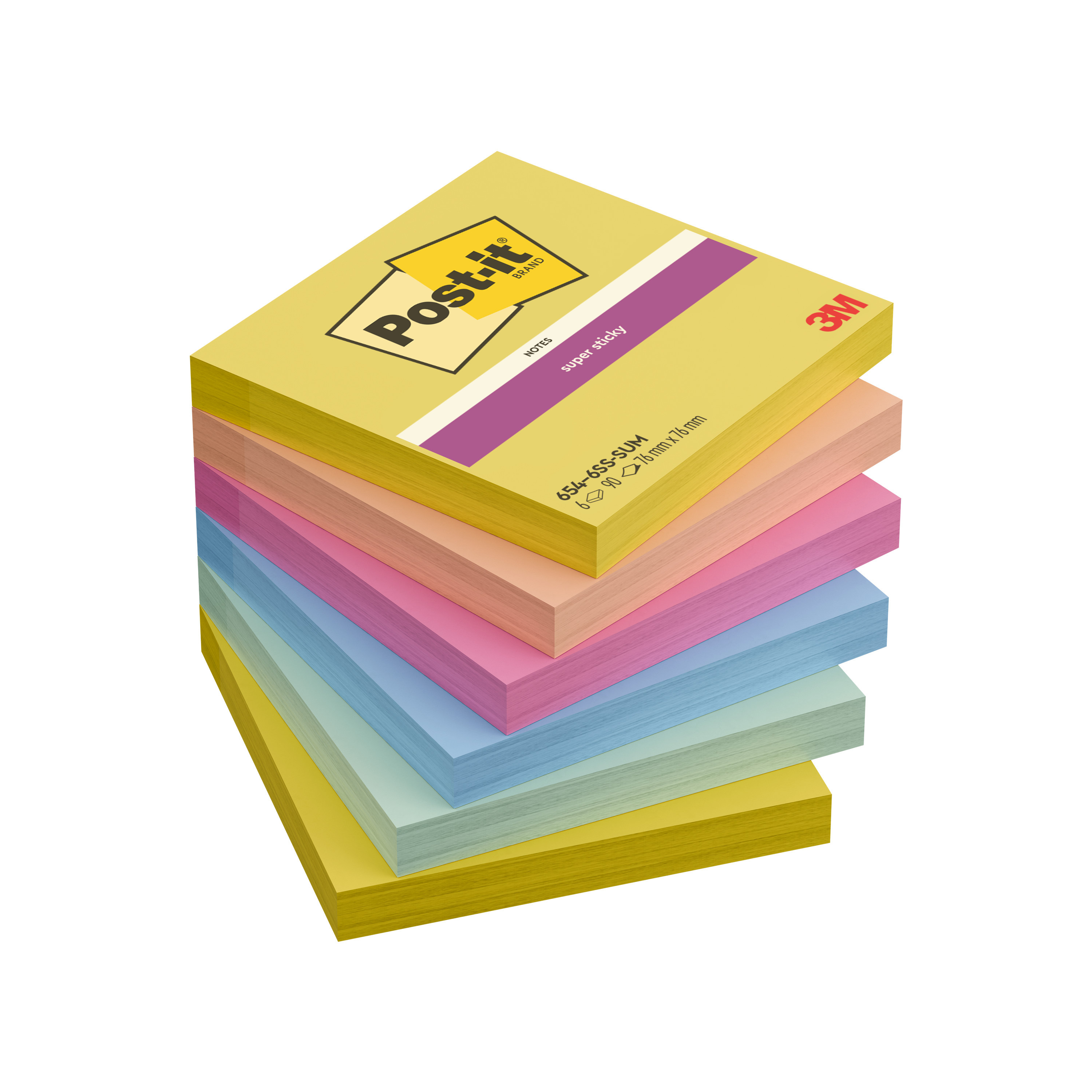 BildePost-it SS-Notes 76x76 Summer Sorbet (6)