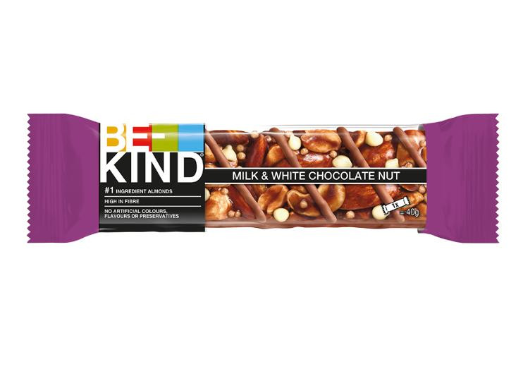 Nøttebar Be-Kind Hvit Sjokolade Nøtter (12 stk)
