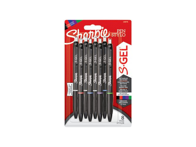 BildeSharpie Gelblekkpenn S-Gel 0,7 hvit blist ass (8)