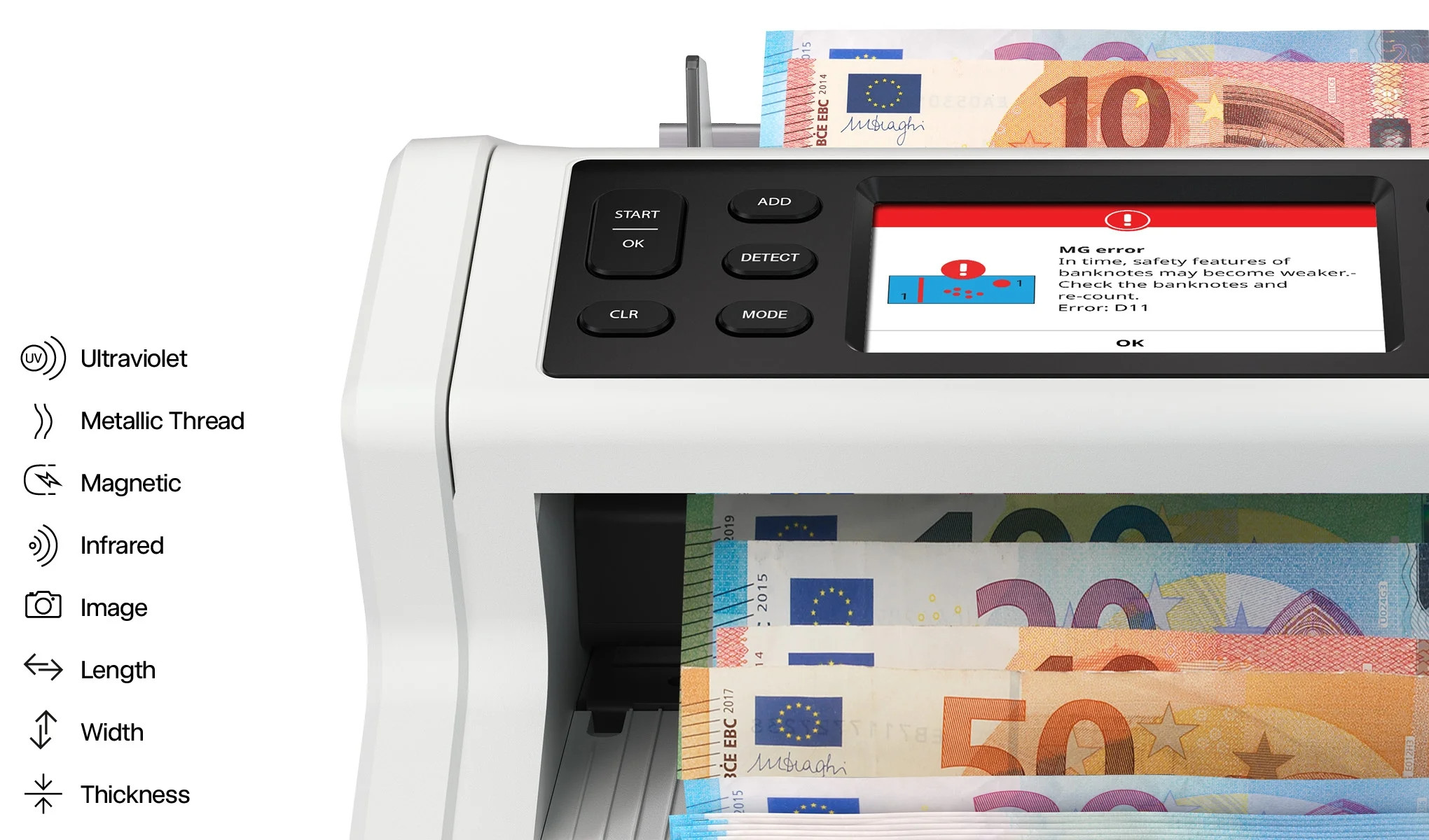 Safescan 2485-SC EU - Banknote value counter