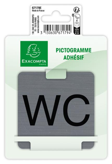 Skilt Exacompta Wc Selvklebende 7,5X7,5