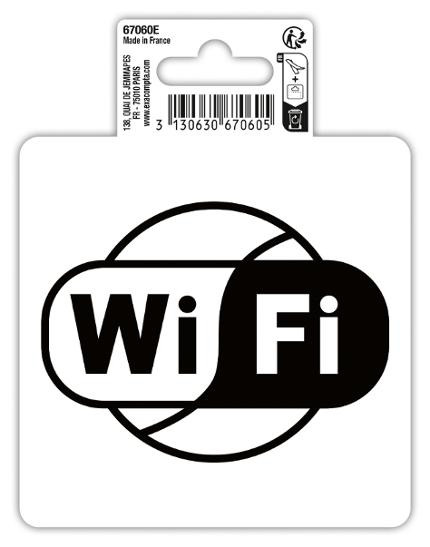 BildeSkilt Exacompta Wi-Fi Selvkleb 10X10Cm