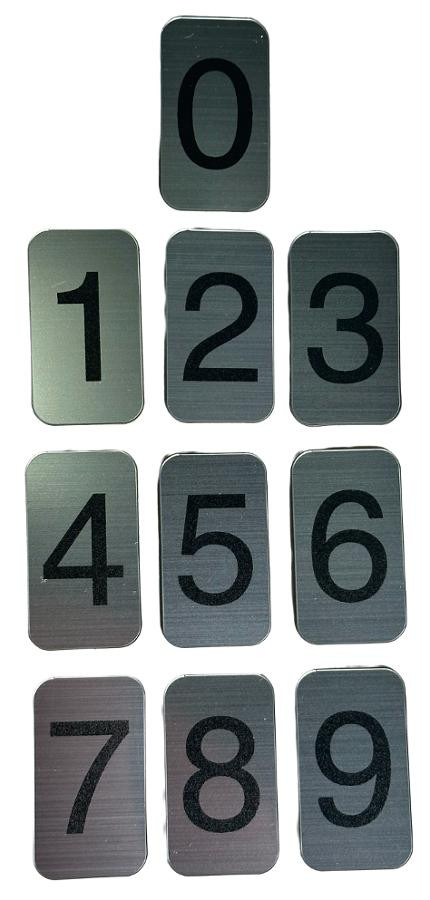 Skilt Exacompta 0-9 Selvklebende (10 stk)