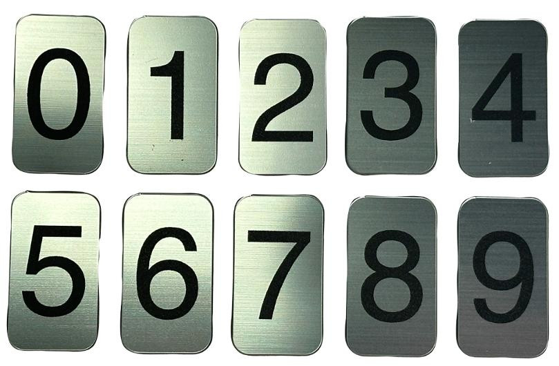 Skilt Exacompta 0-9 Selvklebende (10 stk)