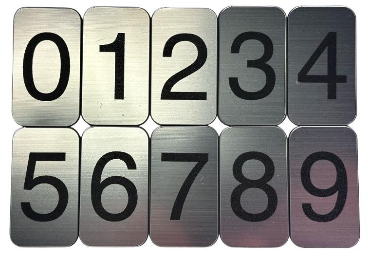 BildeSkilt Exacompta 0-9 Selvklebende (10 stk)