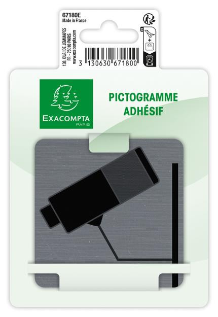 Skilt Exacompta Overvåkning Selvklebende