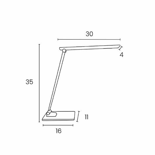 Lampe Unilux Led Popy Sort