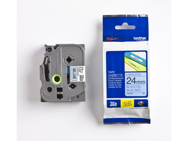 Brother TZe tape 24mmx8m black/blue