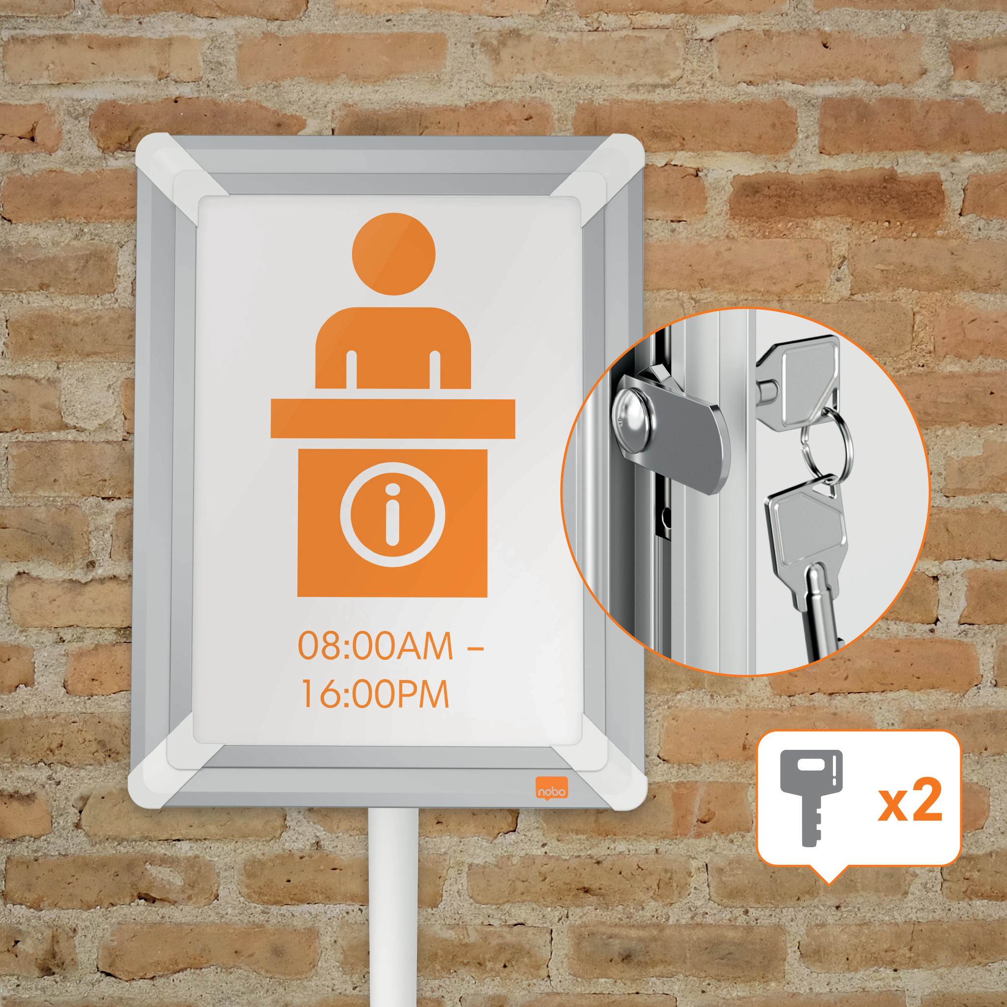 Plakatramme p stativ Prem. Plus A4 Lsb