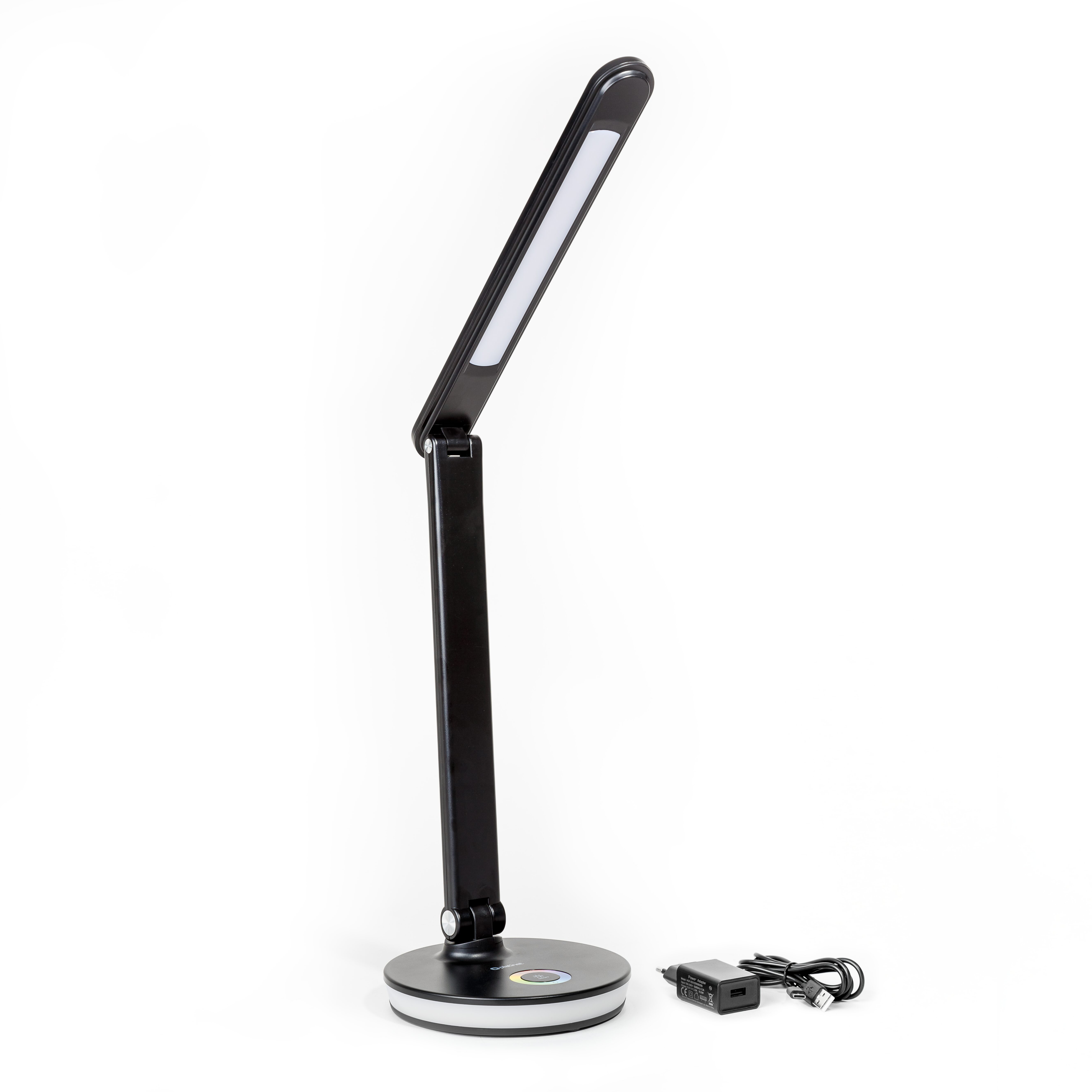 BildePLATINET Skrivebordslampe RGB 12W med ladeport, svart