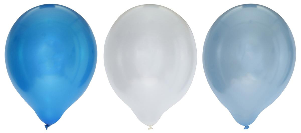 BildeBallong Lateks 30Cm Blå Metallicmix (8 stk/pk, 6 pakker)