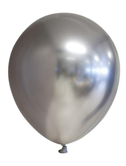 BildeBallong Lateks 30Cm Sølv Metallic (6 stk/pk, 6 pakker)