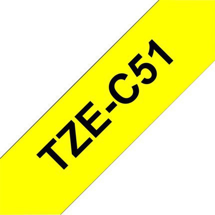 TZe tape 24mmx8m black/neon yellow