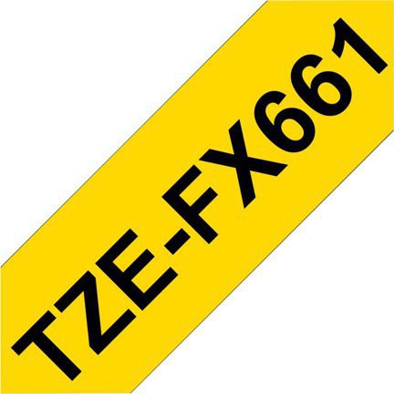 TZe tape 36mmx8m flexible black/yellow