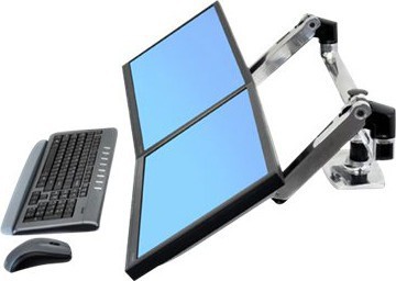 ERGOTRON LX Dual Side-by-Side Arm silver