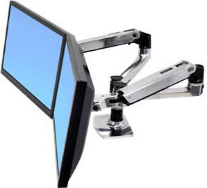 ERGOTRON LX Dual Side-by-Side Arm silver